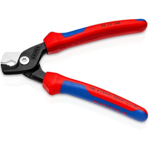 Knipex StepCut Cable Shears with Multi-component Grips Burnished 160mm 95 12 160
